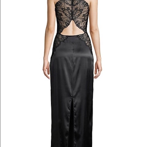 La Perla Silk Halter Lace-Trim Night Dress La Perla Silk Halter Lace-Trim Night Dress